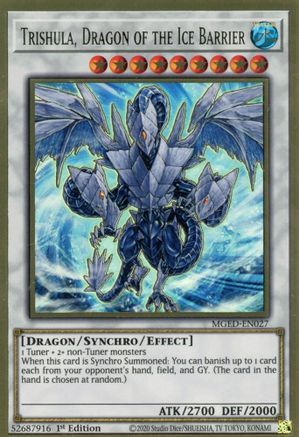 Image of Trishula, Dragon of the Ice Barrier [MGED-EN027] Gold Rare