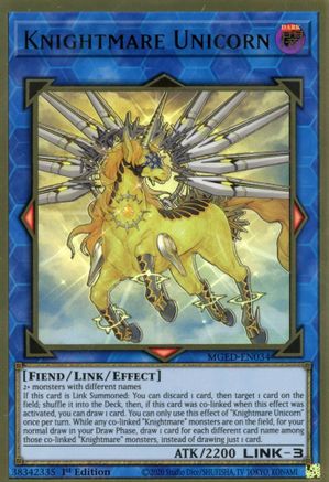 Image of Knightmare Unicorn [MGED-EN034] Gold Rare