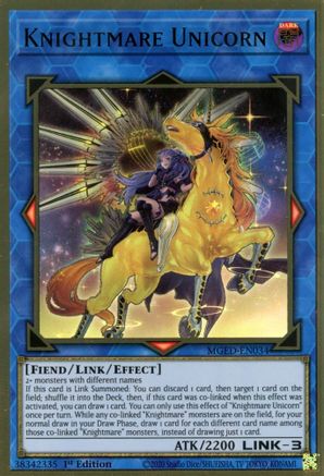 Image of Knightmare Unicorn (Alternate Art) [MGED-EN034] Gold Rare