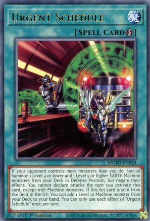Image of Urgent Schedule [MGED-EN063] Rare
