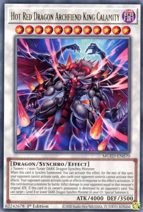 Image of Hot Red Dragon Archfiend King Calamity [MGED-EN070] Rare