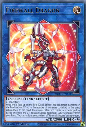 Image of Firewall Dragon (Alternate Art - Red) [MGED-EN141] Rare