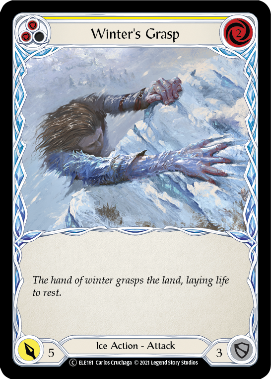 Image of Winter's Grasp (Yellow) [U-ELE161] (Tales of Aria Unlimited)  Unlimited Rainbow Foil