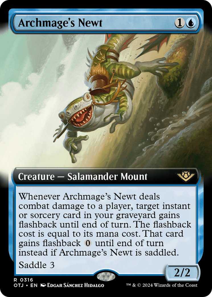 Image of Archmage's Newt (Extended Art) [Outlaws of Thunder Junction]