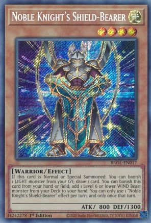 Image of Noble Knight's Shield-Bearer [BROL-EN017] Secret Rare