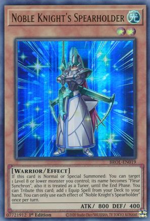 Image of Noble Knight's Spearholder [BROL-EN019] Ultra Rare