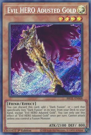 Image of Evil HERO Adusted Gold [BROL-EN068] Secret Rare
