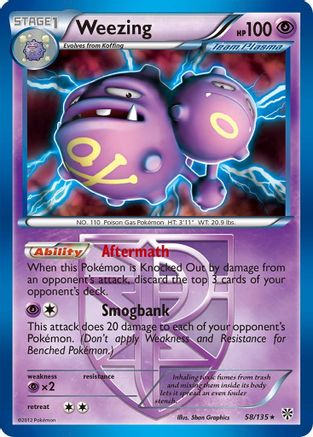 Image of Weezing (58/135) (Theme Deck Exclusive) (Team Plasma) [Black & White: Plasma Storm]