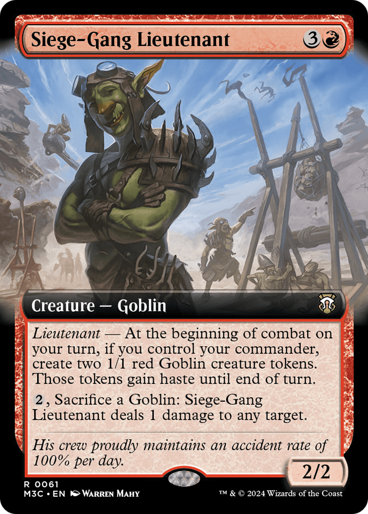 Image of Siege-Gang Lieutenant (Extended Art) [Modern Horizons 3 Commander]