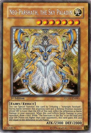 Image of Neo-Parshath, The Sky Paladin [STON-EN061] Secret Rare