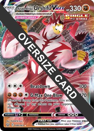 Image of Single Strike Urshifu VMAX (086/163) (Jumbo Card) [Sword & Shield: Battle Styles]