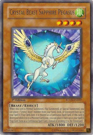 Image of Crystal Beast Sapphire Pegasus [FOTB-EN007] Ultra Rare