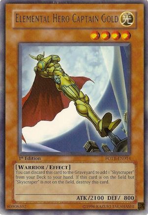 Image of Elemental Hero Captain Gold [FOTB-EN014] Ultra Rare