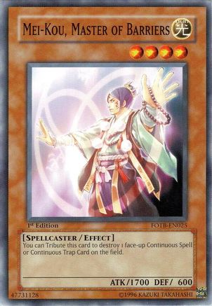 Image of Mei-kou, Master of Barriers [FOTB-EN025] Common