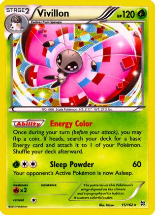 Image of Vivillon (15/162) (Cosmos Holo) [XY: BREAKthrough]