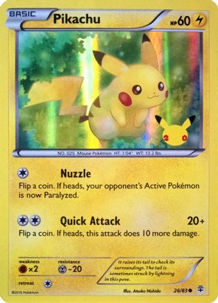 Image of Pikachu (26/83) (20th Anniversary) [XY: Generations]