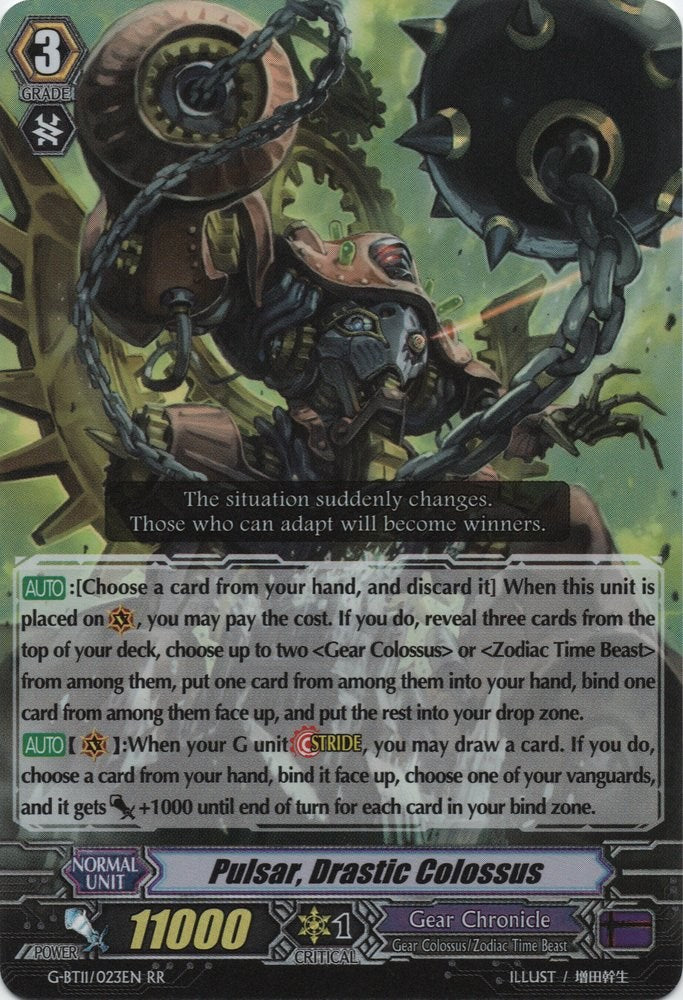 Image of Pulsar, Drastic Colossus (G-BT11/023EN) [Demonic Advent]