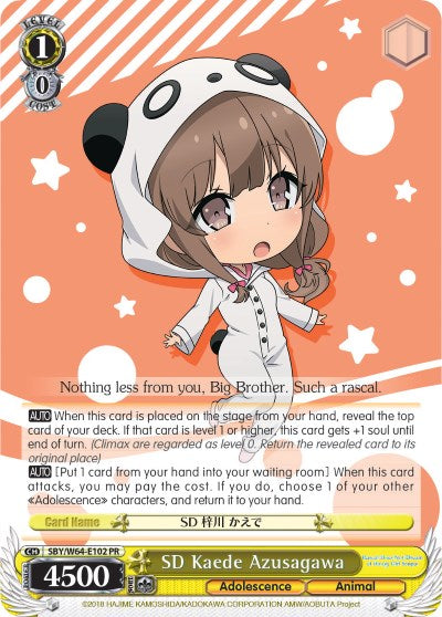 Image of SD Kaede Azusagawa (SBY/W64-E102 PR) [Rascal Does Not Dream of Bunny Girl Senpai]