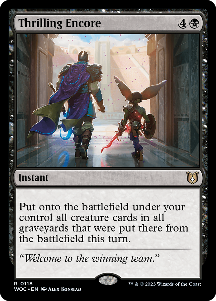 Image of Thrilling Encore [Wilds of Eldraine Commander]