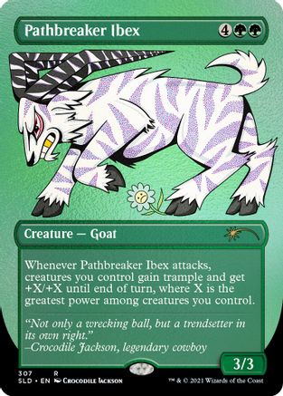 Image of Pathbreaker Ibex (Borderless) (Foil Etched) [Secret Lair Drop Series]