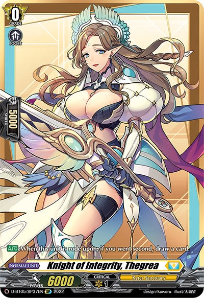 Image of Knight of Integrity, Thegrea (D-BT05/SP37EN) [Triumphant Return of the Brave Heroes]