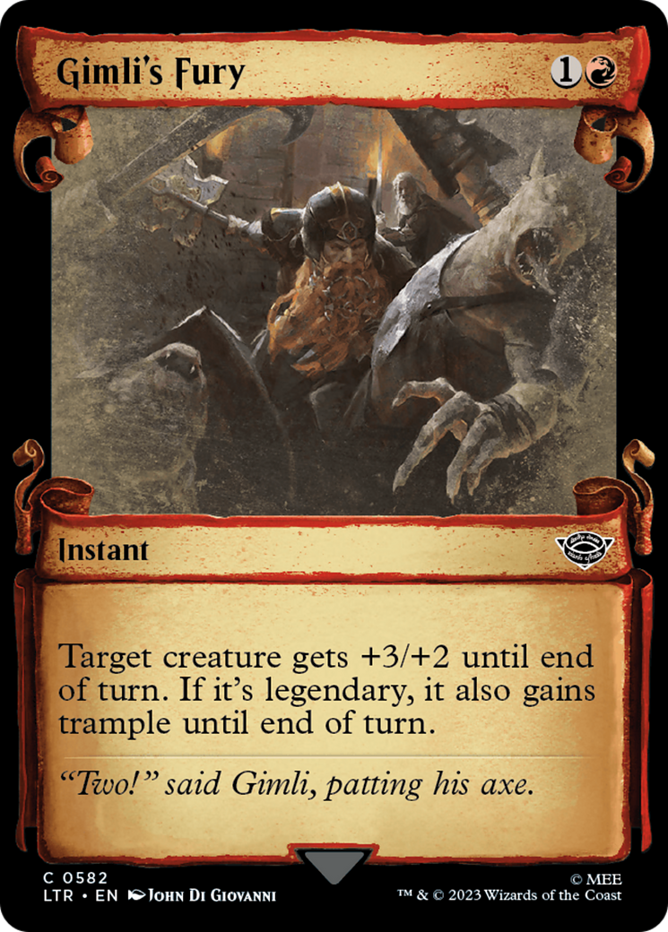 Image of Gimli's Fury [The Lord of the Rings: Tales of Middle-Earth Showcase Scrolls]