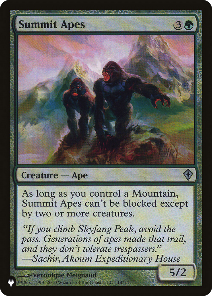 Image of Summit Apes [The List]