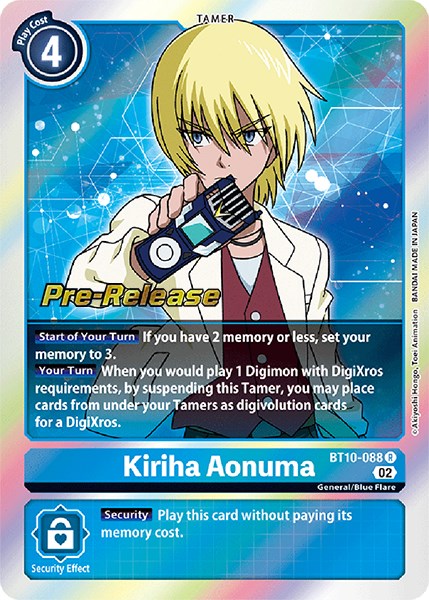 Image of Kiriha Aonuma [BT10-088] [Xros Encounter Pre-Release Cards]