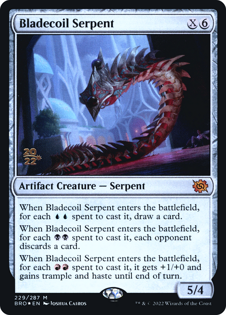 Image of Bladecoil Serpent [The Brothers' War Prerelease Promos]