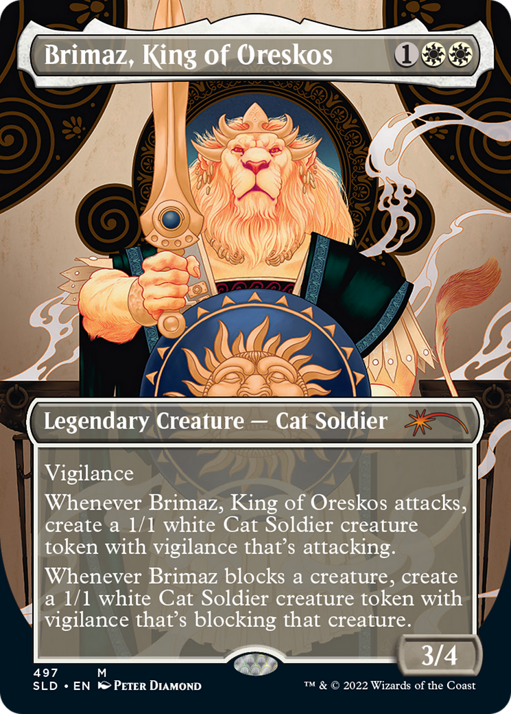 Image of Brimaz, King of Oreskos (Borderless) [Secret Lair Drop Series]