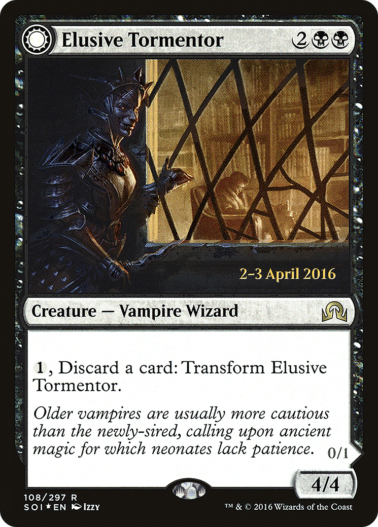 Image of Elusive Tormentor // Insidious Mist [Shadows over Innistrad Prerelease Promos]