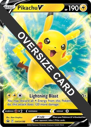 Image of Pikachu V (SWSH198) (Jumbo Card) [Sword & Shield: Black Star Promos]
