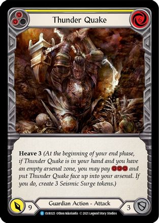 Image of Thunder Quake (Yellow) [EVR025] (Everfest)  1st Edition Rainbow Foil