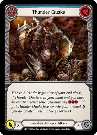 Image of Thunder Quake (Blue) [EVR026] (Everfest)  1st Edition Rainbow Foil