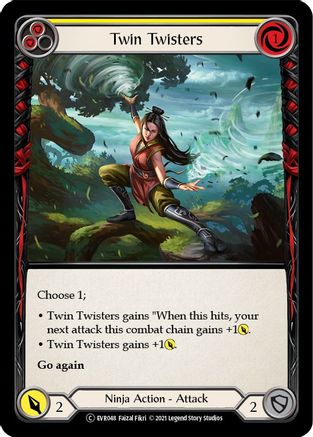 Image of Twin Twisters (Yellow) [EVR048] (Everfest)  1st Edition Rainbow Foil