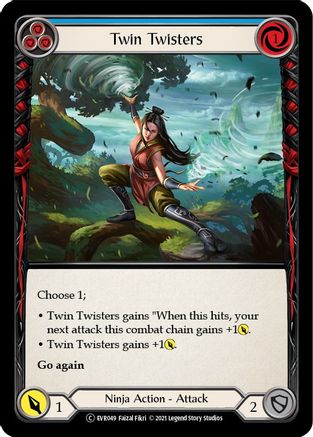 Image of Twin Twisters (Blue) [EVR049] (Everfest)  1st Edition Rainbow Foil