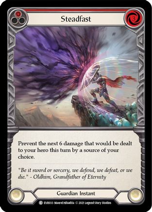 Image of Steadfast (Red) [EVR033] (Everfest)  1st Edition Rainbow Foil