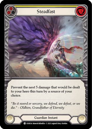 Image of Steadfast (Yellow) [EVR034] (Everfest)  1st Edition Rainbow Foil