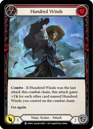 Image of Hundred Winds (Red) [EVR041] (Everfest)  1st Edition Rainbow Foil