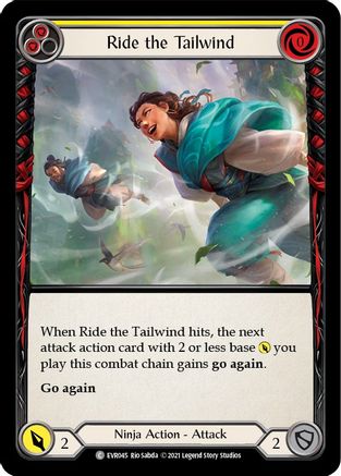 Image of Ride the Tailwind (Yellow) [EVR045] (Everfest)  1st Edition Rainbow Foil