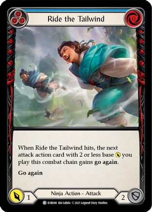 Image of Ride the Tailwind (Blue) [EVR046] (Everfest)  1st Edition Rainbow Foil