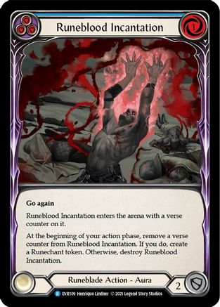 Image of Runeblood Incantation (Blue) [EVR109] (Everfest)  1st Edition Normal