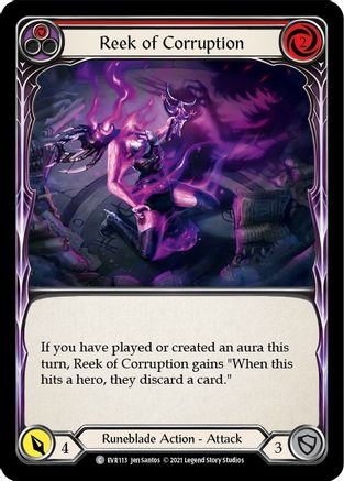 Image of Reek of Corruption (Red) [EVR113] (Everfest)  1st Edition Rainbow Foil
