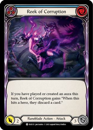 Image of Reek of Corruption (Blue) [EVR115] (Everfest)  1st Edition Rainbow Foil