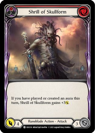 Image of Shrill of Skullform (Red) [EVR116] (Everfest)  1st Edition Rainbow Foil