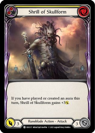 Image of Shrill of Skullform (Yellow) [EVR117] (Everfest)  1st Edition Rainbow Foil