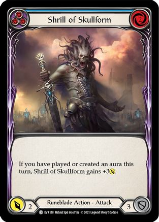 Image of Shrill of Skullform (Blue) [EVR118] (Everfest)  1st Edition Rainbow Foil
