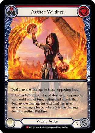 Image of Aether Wildfire [EVR123] (Everfest)  1st Edition Extended Art Rainbow Foil