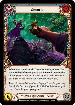 Image of Zoom In (Blue) [EVR081] (Everfest)  1st Edition Rainbow Foil