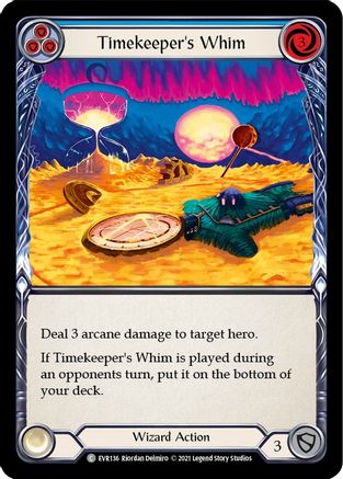 Image of Timekeeper's Whim (Blue) [EVR136] (Everfest)  1st Edition Rainbow Foil